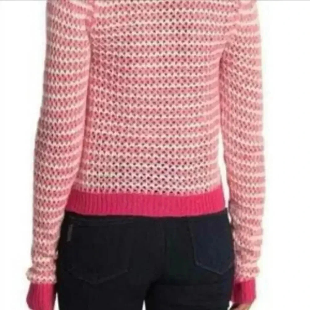 Wayf pink and white striped knit sweater - Picture 2 of 6